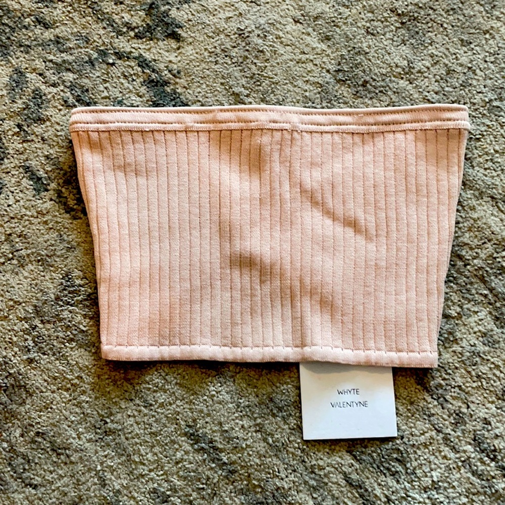 NWT Whyte Valentine beige crop top, size 8